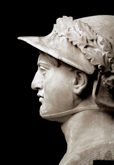 I. Pyrrhus (vagy Pyrrhos) birodalmi király mellszobra Kr.e. 306-tól 272-ig. Herculaneumból (Herculanum). Egy eredetiből Kr.e. 290-ből. Nápoly, Nemzeti Régészeti Múzeum – Epiruszi Pyrrhus mellszobra (Kr. e. 319-272). Római másolat az eredeti után Kr.e. 290  alkotó: Roman Roman