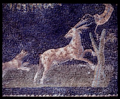 Részlet a casa di Nettuno e Anfitrite nimphaeum falmozaikjairól, Kr.e. V. század – Kr. u. 1. század alkotó: Roman Roman