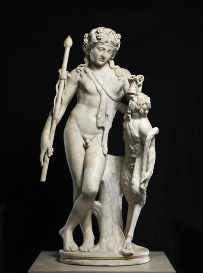 Dionüszosz serpenyővel, Kr.u. 50-150 (márvány) alkotó: Roman Roman