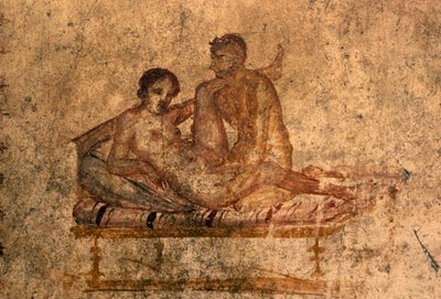 Erotikus freskó a Pompei-i Vettii házból (UNESCO Világörökség). alkotó: Roman Roman