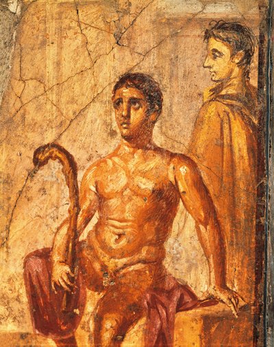 Selenét és Endymiont ábrázoló freskó a Centenárium Házából, Pompeii, Campania, Olaszország alkotó: Roman Roman