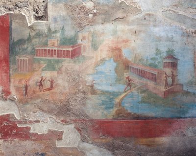 Fresco of fountain-nymphaeum of House of Small Fountain, Pompeii (UNESCO World Heritage Site alkotó: Roman Roman