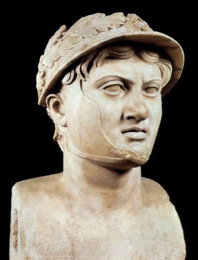 Római művészet: Pyrrhus 1. mellszobra (Kr. e. 319-272) (márvány) alkotó: Roman Roman