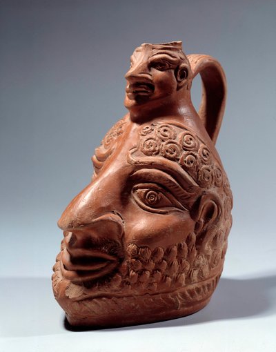 Római művészet: dupla fej alakú terrakotta váza. Párizs, Louvre Múzeum alkotó: Roman Roman