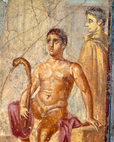 Selene and Endymion, fresco from House of Centenary, Pompeii , Campania, Roman Civilization alkotó: Roman Roman