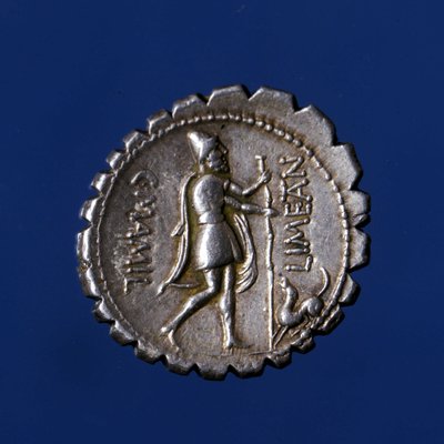 Ulyssest felismerte Argo kutyája. Római ezüst érme, ie 83. alkotó: Roman Roman
