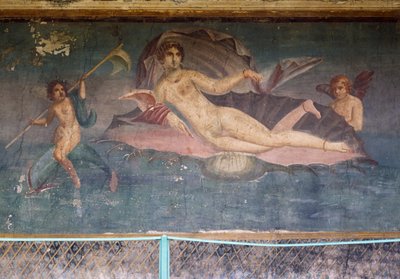 Venus in shell, fresco from peristylium in House of Venus in the Shell, Pompeii (UNESCO World Heritage List alkotó: Roman Roman