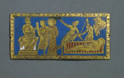 Szent Lőrinc elítélése és mártíromsága, 1180 körül alkotó: Romanesque