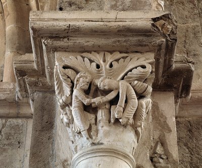 Káin halála (faragott tőke) alkotó: Romanesque