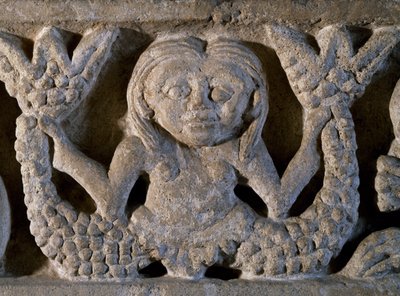 Kétfarkú sellő, részlet az olaszországi román frízből alkotó: Romanesque