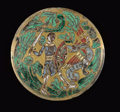 Warrior Fighting a Dragon, 1170-1180 körül alkotó: Romanesque