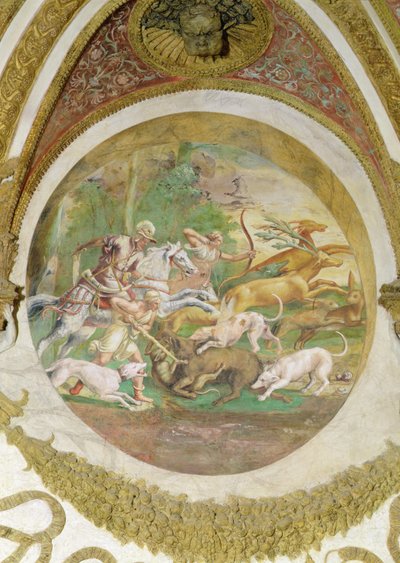 A szelek kamrája, szarvas- és vaddisznóvadászat alkotó: Romano Giulio