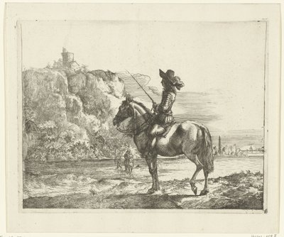 Lovas egy folyó mellett. alkotó: Romeyn de Hooghe (attributed to)