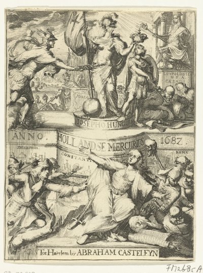A Hollandsche Mercurius címlapja 1687-ről alkotó: Romeyn de Hooghe (attributed to)