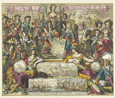 A szövetségesek 1704-es győzelmének allegóriája, 1704-1705 alkotó: Romeyn de Hooghe