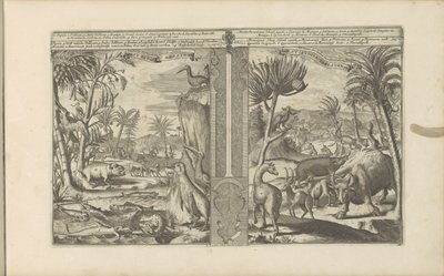 Dieren uit Nyugat-India West Indische Beesten / A Nyugat-Indiák állatai (cím a tárgyon) Kelet- és Nyugat-India és más helyek (sorozat címe) alkotó: Romeyn de Hooghe