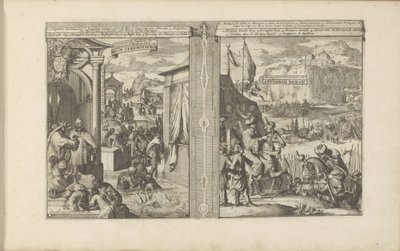 szertartások; Berg van Abessinië Doop Ceremonien / Abisszinok és moszkoviták stb. keresztelkedési ceremóniái // Abyssiner Bergh / Abissinie-hegység stb. (cím a tárgyon) Kelet- és Nyugat-India és más helyek (sorozat címe) alkotó: Romeyn de Hooghe