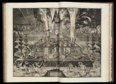 Nagy tűzijáték. "Ő brit felségének diadalmas visszatérése Hollandiába" (CBL AL 146, pl. 67.) alkotó: Romeyn de Hooghe