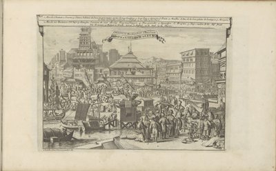 Markt en handel Bantamban Kereskedelem és áruk Bantamban / Koophandel en waeren (cím a tárgyon) Kelet- és Nyugat-India és más helyek (sorozat címe) alkotó: Romeyn de Hooghe