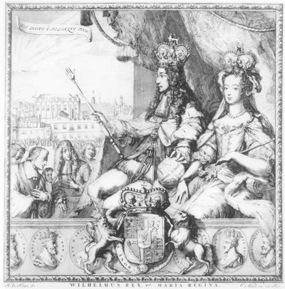 III. Vilmos (1650-1702) és II. Mária (1662-94) a művész által metszett, 1690 körül alkotó: Romeyn de Hooghe