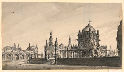 Színpadtervezés, keleti templom alkotó: Romolo Achille Liverani