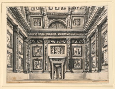 Színpadtervezés, palotabelső alkotó: Romolo Achille Liverani