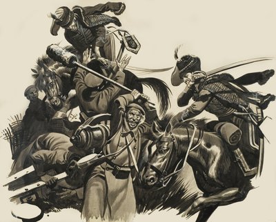 Csata jelenet alkotó: Ron Embleton