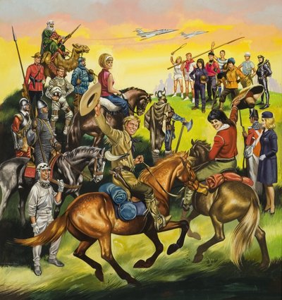 Gyermek évkönyv borító (gouache, papír) alkotó: Ron Embleton