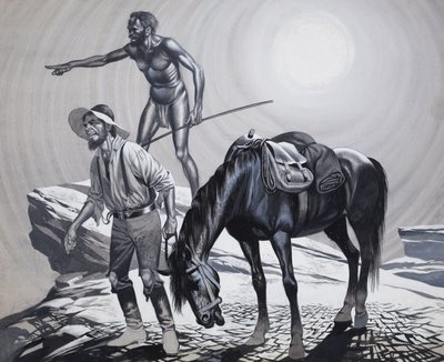 Edward Eyre (1815-1901) (gouache, papír) alkotó: Ron Embleton