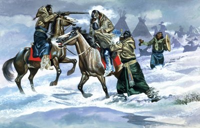 Indiánok a hóban alkotó: Ron Embleton