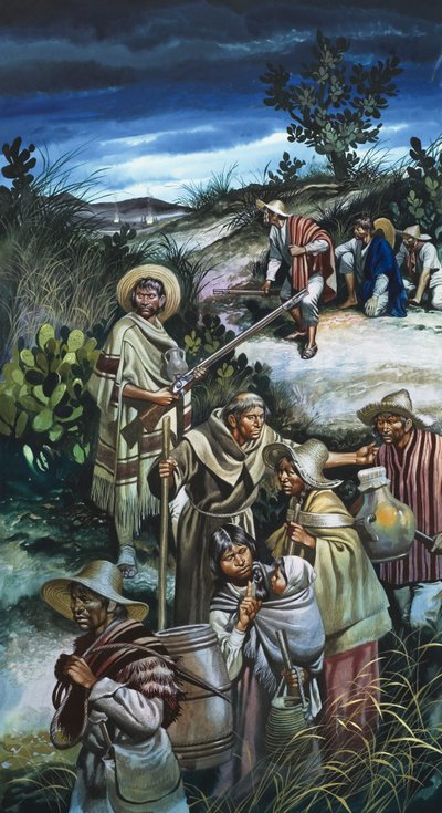 Jose Maria Morelos (1765-1815) (gouache, papír) alkotó: Ron Embleton