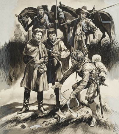 Papírpénz (gouache, papír) alkotó: Ron Embleton