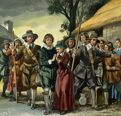 Puritánok (gouache, papír) alkotó: Ron Embleton