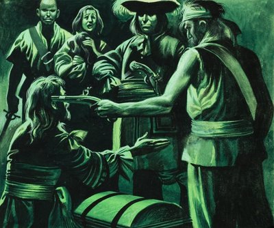 Sir Henry Morgan és a kincsesláda (gouache, papír) alkotó: Ron Embleton