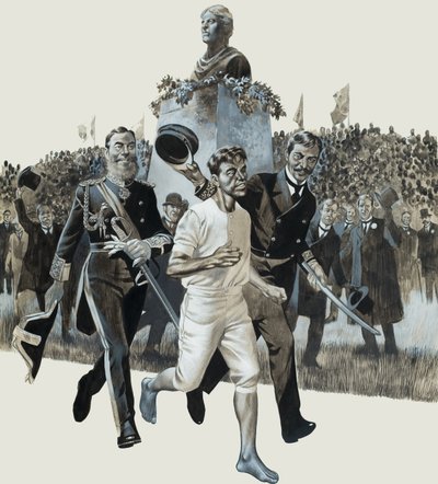 Spiridon Louis (gouache, papír) alkotó: Ron Embleton