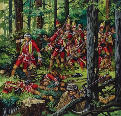 A braddocki mészárlás (gouache, papír) alkotó: Ron Embleton