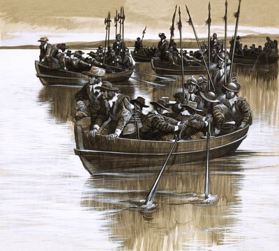 A skótok és az írek szembeszállnak Cromwell-lel alkotó: Ron Embleton