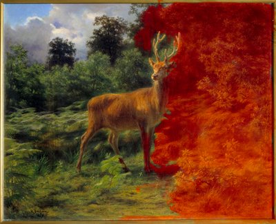 Szarvas hallgatja a szelet alkotó: Rosa Bonheur