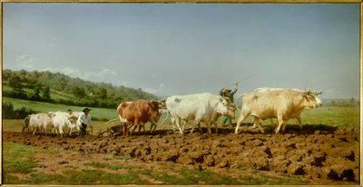 A Nivernais szántás, süllyedő Marie Rosalie Bonheur festménye dit Rosa Bonheur (1822-1899) 1849 V. 1,3x2,6 m Párizs, Musee d