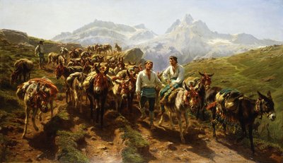 Spanyol muléterek átkelnek a Pireneusokon, 1857 alkotó: Rosa Bonheur