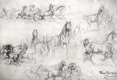 Lovak tanulmányozása alkotó: Rosa Bonheur