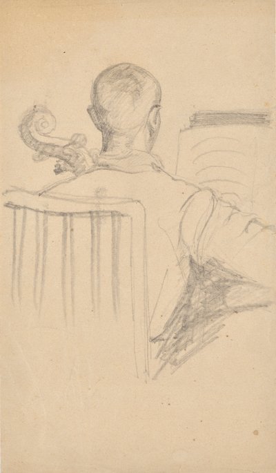 Walter Barwig csellón játszik alkotó: Rosa Simon Barwig