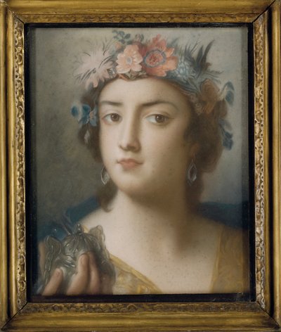 A négy kontinens allegóriái: Ázsia (pasztell papíron) alkotó: Rosalba Giovanna (follower of) Carriera