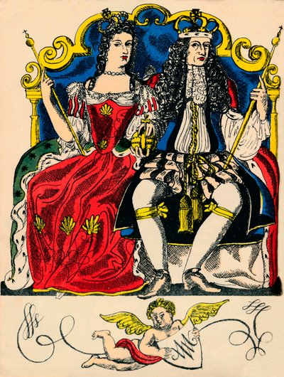 III. Vilmos és II. Mária, Nagy-Britannia és Írország királya és királynője 1688-tól, 1932-től alkotó: Rosalind Thornycroft