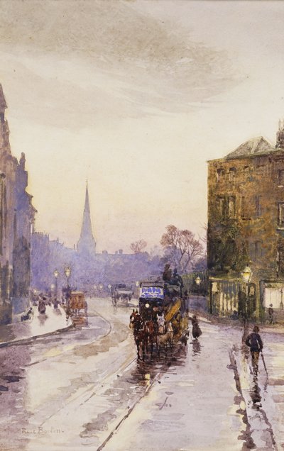 Elkapni a villamost a Nassau utcában, Dublinban, alkotó: Rose Maynard Barton