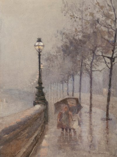 Gyerekek a rakparton (akvarell) alkotó: Rose Maynard Barton