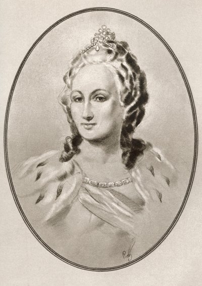 II. Katalin, a Híres uralkodók élő életrajzaiból. alkotó: Ross Gordon
