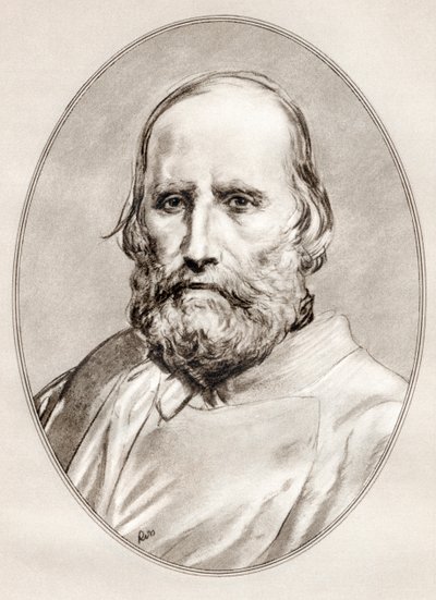 Giuseppe Garibaldi, a Híres férfiak élő életrajzaiból. alkotó: Ross Gordon