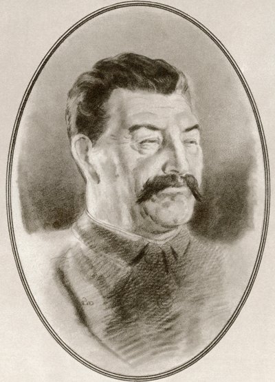 Joseph Vissarionovich Sztálin, a Híres uralkodók élő életrajzaiból. alkotó: Ross Gordon