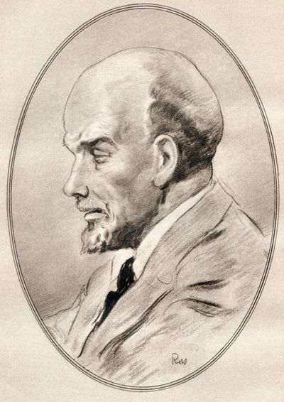 Vlagyimir Iljics Uljanov, a Híres férfiak élő életrajzaiból. alkotó: Ross Gordon